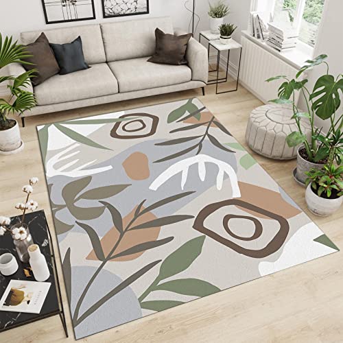 SANSJI Nordische Einfache Blumen Indoor-Teppich, Morandi Färbt Niedliche Mode rutschfest Flachgewebter Teppich - für Schlafzimmer Wohnzimmer Esszimmer Balkon 80 x 120 cm SANSJI Nordische Einfache Blumen Indoor-Teppich, Morandi Färbt Niedliche Mode rutschfest Flachgewebter Teppich - für Schlafzimmer Wohnzimmer Esszimmer Balkon 80 x 120 cm von SANSJI