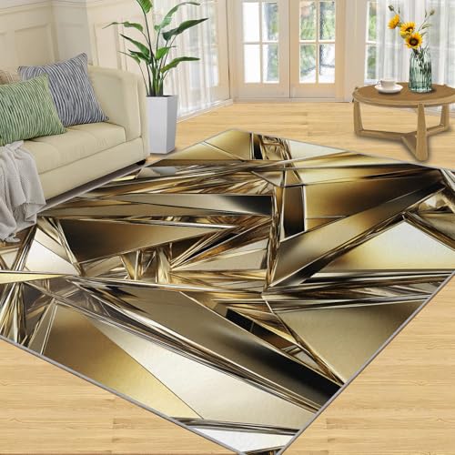 SANSJI Teppich, geometrische Teppiche, geometrische 3D-Teppiche für Wohnzimmer, waschbare Teppiche für Schlafzimmer, Innenbereich, rutschfest, niedriger Flor, Glas, geometrische Geschenke, 120 x 170 SANSJI Teppich, geometrische Teppiche, geometrische 3D-Teppiche für Wohnzimmer, waschbare Teppiche für Schlafzimmer, Innenbereich, rutschfest, niedriger Flor, Glas, geometrische Geschenke, 120 x 170 von SANSJI