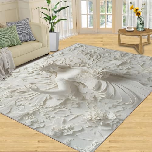 SANSJI Teppich – 3D-Teppich für Damen, Heimdekoration und Geschenke, 180 x 200 cm, geprägte Mädchen-Teppiche für Wohnzimmer, waschbare Teppiche für Schlafzimmer, Innenbereich, rutschfest und niedriger SANSJI Teppich – 3D-Teppich für Damen, Heimdekoration und Geschenke, 180 x 200 cm, geprägte Mädchen-Teppiche für Wohnzimmer, waschbare Teppiche für Schlafzimmer, Innenbereich, rutschfest und niedriger von SANSJI