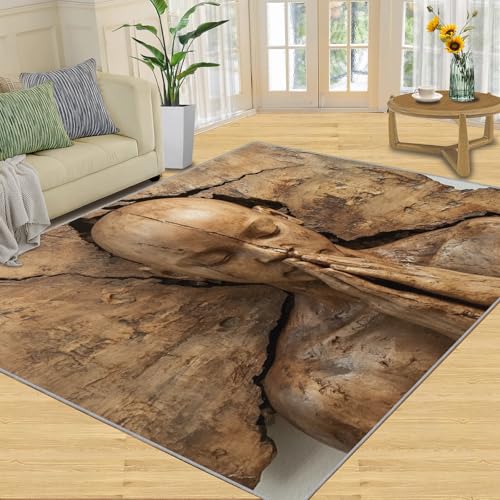 SANSJI Teppich – Traditionelle Skulptur, Heimdekoration, 152 x 228 cm, orientalischer Krieger-Mönch-Teppich für den Eingangsbereich, waschbare Teppiche für Schlafzimmer, Innenbereich, rutschfest und SANSJI Teppich – Traditionelle Skulptur, Heimdekoration, 152 x 228 cm, orientalischer Krieger-Mönch-Teppich für den Eingangsbereich, waschbare Teppiche für Schlafzimmer, Innenbereich, rutschfest und von SANSJI
