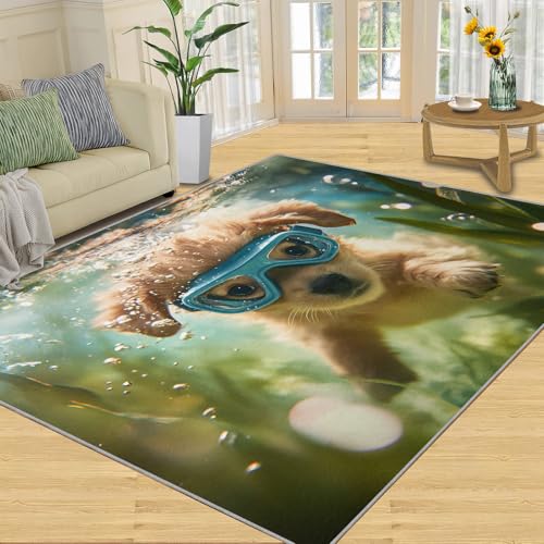 SANSJI Teppich – Welpen-Heimdekor, Badteppich, Hunde-Teppich für Wohnzimmer, waschbare Teppiche für Schlafzimmer, Innenbereich, rutschfest, niedriger Flor, Unterwassertiere, Geschenke SANSJI Teppich – Welpen-Heimdekor, Badteppich, Hunde-Teppich für Wohnzimmer, waschbare Teppiche für Schlafzimmer, Innenbereich, rutschfest, niedriger Flor, Unterwassertiere, Geschenke von SANSJI