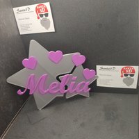20cm Kinderzimmer Namensschild Türschild Großes Symbol Personalisiertes Geschenk Für Geburtstag Geburt Taufe - 3D-Druck von SANTA3D