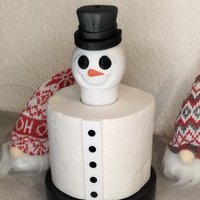 Snow Der Schneemann - Toilettenpapierhalter Schaf Toilettenpapier Klopapierhalter Klorollenhalter Wc von SANTA3D