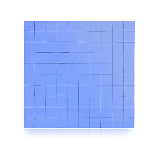 SANTOO 100 x 100 x 1mm Thermal Pad Wärmeleitfähige Silikonkissen Wärmeleitpad mit Hoch Wärmeleitfähigkeit für Chipsatzkühlung - Blau von SANTOO