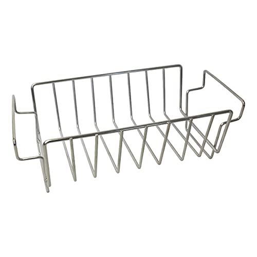 SANTOS Edelstahl-Rippchen & Bratenhalter - 2in1 Rippchen Halter & Bratenkorb - 38 x21 x13,5 cm - Edelstahl-Spare-Rib-Halter für Gasgrill- oder Kohlegrill von SANTOS
