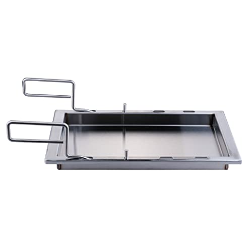 SANTOS einsetzbare Grillpfanne/Einsatzpfanne - Edelstahl Plancha - 27x36,5x4cm - Broil King Monarch 320/340/390 - Paella, Bratkartoffeln, Reibekuchen von SANTOS