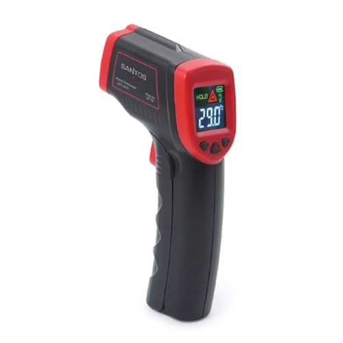 SANTOS Infrarot Thermometer - Präzise Temperaturüberwachung - Infrarot-Technik - -50 °C bis +550 °C - LED-Anzeige - BBQ-, Grill-, Ofen-, & Pizzaofen-Thermometer, für jeden Grill-Fan - BBQ-Geschenk von SANTOS