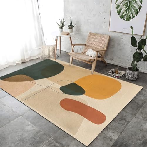 Abstrakte Minimalistische Geometrische Nicht -Schlupfteppich -Teppich -Widerstandsbeständigkeit, Färbung Resistent Waschbarer Teppich Weicher Kurzer Stap, Abstrakte Minimalistische Geometrische Nicht -Schlupfteppich -Teppich -Widerstandsbeständigkeit, Färbung Resistent Waschbarer Teppich Weicher Kurzer Stap, von SANTPOT