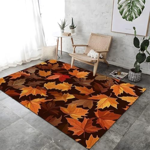 Bereich Teppiche Cartoon Herbst Maple Blätter Nicht -Schlupfteppich Verblassen Widerstand, Bereich Teppiche Cartoon Herbst Maple Blätter Nicht -Schlupfteppich Verblassen Widerstand, von SANTPOT
