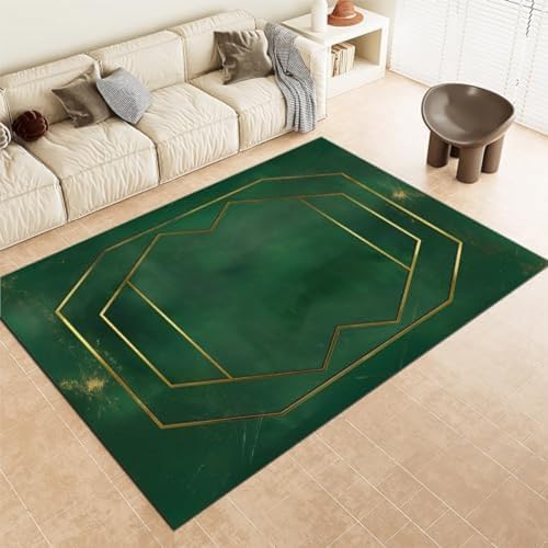 SANTPOT Emerald Green Area Teppiche Marmor Gold Geometrie Nicht rutschfeste Fläche Teppich 60 X 90 cm Kurze Stapelbodenmatte Für Wohnzimmer Schlafzimmer Badezimmer Küche & Büro,60 X 90 cm SANTPOT Emerald Green Area Teppiche Marmor Gold Geometrie Nicht rutschfeste Fläche Teppich 60 X 90 cm Kurze Stapelbodenmatte Für Wohnzimmer Schlafzimmer Badezimmer Küche & Büro,60 X 90 cm von SANTPOT