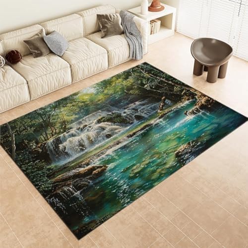 SANTPOT Grüne Fläche Teppiche Natürliche Waldströme Maschin, von SANTPOT