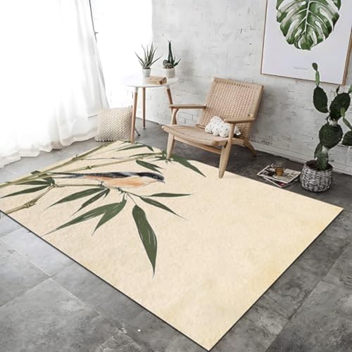 SANTPOT Leichte Lounge Teppiche, Teppich Innenteppich Orientalisch Tintenmalerei Design Großer Teppich Teppich Atmungsaktiv Und Weich Für Schlafzimmer Küchen Schlafsaal, von SANTPOT