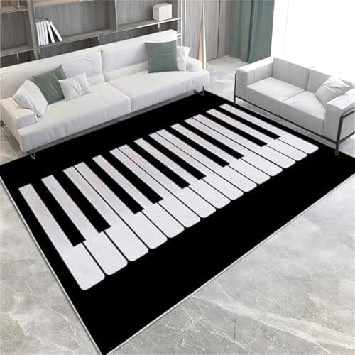 SANTPOT Musikinstrumente Region Teppiche Musik Klavierschlüssel Nicht rutschfeste Fläche Teppich Kurze Stapelbodenmatte Für Wohnzimmer Schlafzimmer Badezimmer Küche & Büro, SANTPOT Musikinstrumente Region Teppiche Musik Klavierschlüssel Nicht rutschfeste Fläche Teppich Kurze Stapelbodenmatte Für Wohnzimmer Schlafzimmer Badezimmer Küche & Büro, von SANTPOT