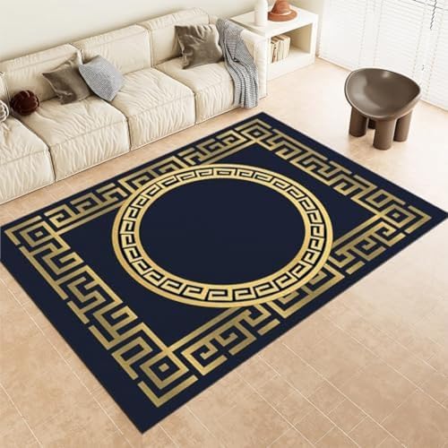 SANTPOT Navy Blue Area Teppiche Geometrische Textur Nicht rutschfeste Fläche Teppich Kurze Stapelbodenmatte Für Wohnzimmer Schlafzimmer Badezimmer Küche & Büro, SANTPOT Navy Blue Area Teppiche Geometrische Textur Nicht rutschfeste Fläche Teppich Kurze Stapelbodenmatte Für Wohnzimmer Schlafzimmer Badezimmer Küche & Büro, von SANTPOT