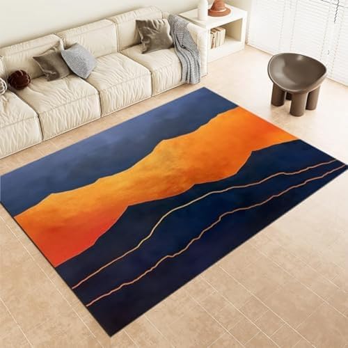 SANTPOT Orange Fläche Teppiche Abstrakt,160x230cm von SANTPOT