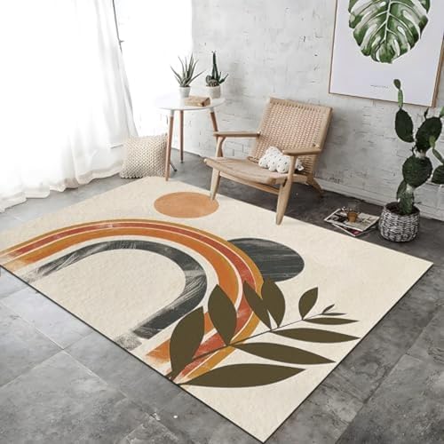 SANTPOT Teppich Retro Regenbogenbogen Druck Großer Teppich Teppich Teppich 160x230 cm-Innentür Nicht-Rutsch-Bodenmatte Teppich-Polyesterfaser Leicht Zu Reinigbares Waschenteppiche, SANTPOT Teppich Retro Regenbogenbogen Druck Großer Teppich Teppich Teppich 160x230 cm-Innentür Nicht-Rutsch-Bodenmatte Teppich-Polyesterfaser Leicht Zu Reinigbares Waschenteppiche, von SANTPOT