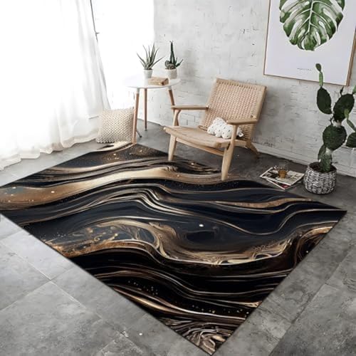 SANTPOT Weicher Waschbarer Teppich Teppich Weicher Marmor Großer Teppich Für Schlafzimmer Und Esszimmer Gold Dekorative Boden Teppich Nicht-Rutsch-, SANTPOT Weicher Waschbarer Teppich Teppich Weicher Marmor Großer Teppich Für Schlafzimmer Und Esszimmer Gold Dekorative Boden Teppich Nicht-Rutsch-, von SANTPOT