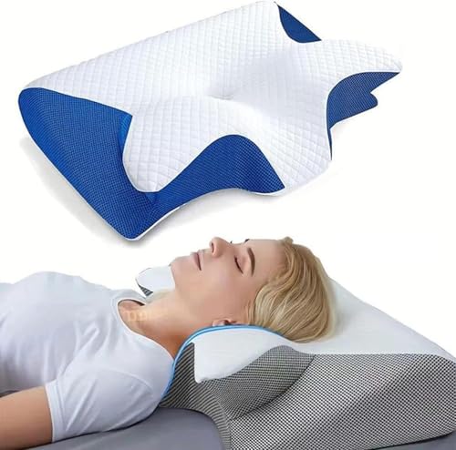 Pillowdaddy Pillow Daddy Das Nacken - Therapiekissen Ergonomisches Memory Foam Kissen – Nackenstützkissen für Seiten, Rücken & Bauchschläfer,Blau-Kissen + Kissenbezug Pillowdaddy Pillow Daddy Das Nacken - Therapiekissen Ergonomisches Memory Foam Kissen – Nackenstützkissen für Seiten, Rücken & Bauchschläfer,Blau-Kissen + Kissenbezug von SANTUO