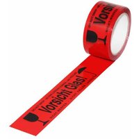 Sanundo - 1 Rolle Paketband Packband ''Vorsicht Glas'' 48mm x 66m Paketklebeband leise von SANUNDO