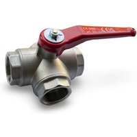 Sanundo - 3-Wegekugelhahn Mehrwegekugelhahn mit 'T-Bohrung' und langem Handhebel 3x 1 1/4' Innengewinde, 40bar von SANUNDO