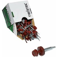 Sanundo - Twistec® Colorhead 4,8X35 rotbraun, für 451M8P 100St./Pck 292PVZ48X358012 Trapezblechschrauben von SANUNDO