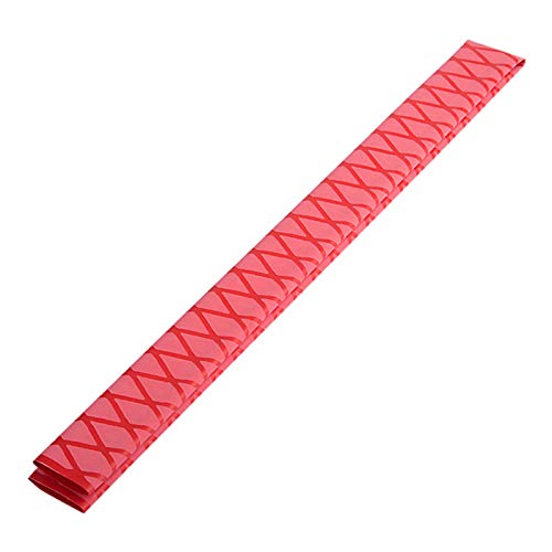 SANWOOD 1 m Länge Schrumpfverhältnis 2: 1 schwarzer diamantstrukturierter Rutschfester Schrumpfschlauch strukturierter Schrumpfschlauch x Wickelschlauch Griff Griffrohr Grip Red 28mm von SANWOOD