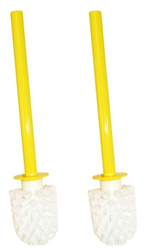 SANWOOD 2er Set Aurora gelb 7382495 Toilettenbürste Weiß Bürstenkopf mit Acryl Griff Klobürste - Ersatztoilettenbürste - Ersatzklobürste von SANWOOD