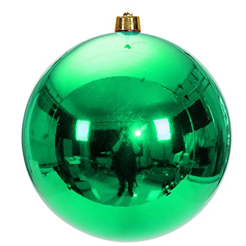 SANWOOD 40 cm Weihnachtskugel, feine Verarbeitung, Spiegeloberfläche mit Aufhängeloch, Weihnachtsbaumschmuck, umweltfreundlich, bruchsicher, Weihnachtskugel, Ornamente für Party, Grün, L von SANWOOD