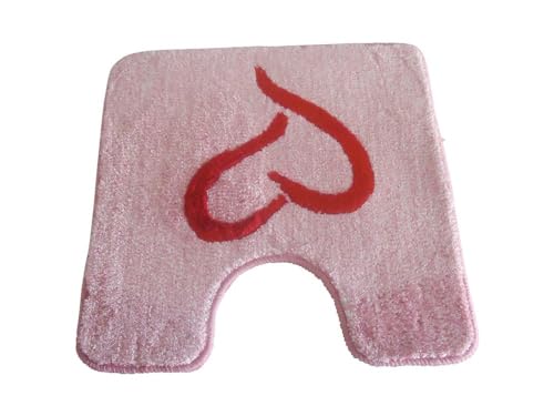 Sanwood WC-Vorleger Gracia rot-pink 60x60cm mit Ausschnitt von Sanwood