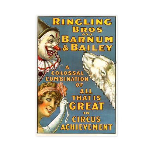 Ringling Bross Barnum & Bailey Leinwandposter Schlafzimmer Dekor Sport Landschaft Büro Zimmer Dekor Geschenk 50 x 75 cm Ungerahmt Ringling Bross Barnum & Bailey Leinwandposter Schlafzimmer Dekor Sport Landschaft Büro Zimmer Dekor Geschenk 50 x 75 cm Ungerahmt von SANWYA