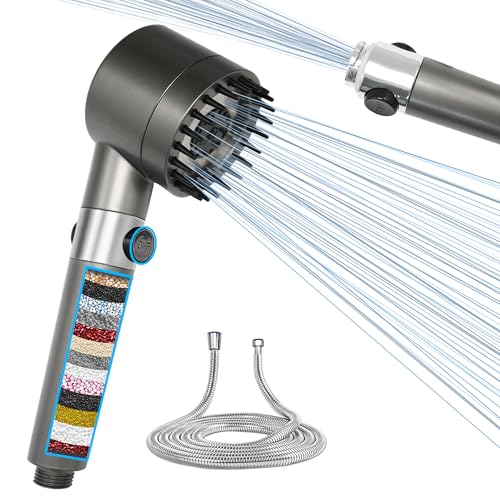 SANYCASA Duschkopf mit Filter Schlauch 3+1 Strahlarten Hochdruck Duschbrause Wassersparend Shower Head gegen Kalk und Chlor Hard Water SANYCASA Duschkopf mit Filter Schlauch 3+1 Strahlarten Hochdruck Duschbrause Wassersparend Shower Head gegen Kalk und Chlor Hard Water von SANYCASA