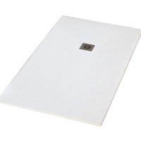 Duschwanne extra flach logic Schieferoptik weiss 80 x 120 cm von SANYCCES