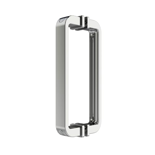 SANYROI Duschtürgriff Bohrlochabstand 145 mm Duschkabinengriff Bogenglastürgriff Zinklegierung Chrom Optik Länge 160 mm von SANYROI