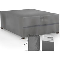 Premium Schutzhülle Wasserdicht 600D Oxford Gewebe RipStop-Technologie Reißfest UV-Beständig Abdeckhaube Winterfest für Gartentische, Loungemöbel, von SANZARO