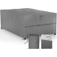 Sanzaro - Premium Schutzhülle Wasserdicht 600D Oxford Gewebe RipStop-Technologie Reißfest UV-Beständig Abdeckhaube Winterfest für Gartentische, von SANZARO