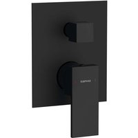 Cubemix - Unterputzarmatur für 2 Verbraucher, mit Einbaukörper, schwarz matt CM042B - Sapho Cubemix - Unterputzarmatur für 2 Verbraucher, mit Einbaukörper, schwarz matt CM042B - Sapho von SAPHO