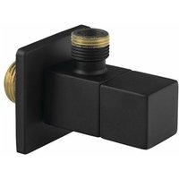 Sapho - Eckventile - Eckventil mit Rosette, eckig, schwarzmatt SL115 von SAPHO