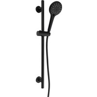 Sapho Brausen - Brausegarnitur: Handbrause, Stange und Schlauch, 2 Strahlarten, schwarz matt SC515 von SAPHO