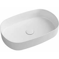 Sapho - Infinity - Aufsatzwaschbecken, 55x36 cm, ohne Überlauf, weiß matt 10NF65055-2L von SAPHO