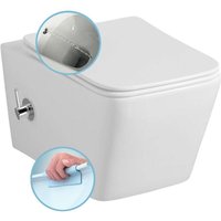 Sapho - Porto - Wand-WC mit Bidet-Dusche, Rimless, weiß PZ102RX von SAPHO