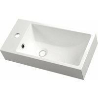 Small - Waschtisch Ariana 50x10x25 cm, Hahnloch links, weiß SM012 - Sapho von SAPHO