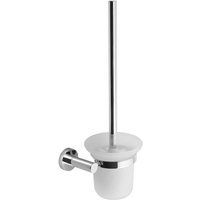 X-Round - Wandhängende Toilettenbürste mit Halter, Milchglas/chrom XR323 - Sapho von SAPHO