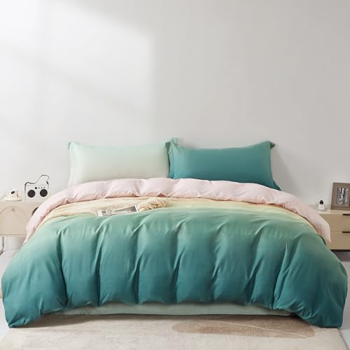 SAPHREAS Bettwäsche 155x220 Grün Bettwäsche Sets Mikrofaser Modern Grün-Rosa Ombre Bettwäsche 2teilig Kuschelige 1 Bettbezug 155x220 cm mit Reißverschluss + 1 Kissenbezüge 80x80 cm SAPHREAS Bettwäsche 155x220 Grün Bettwäsche Sets Mikrofaser Modern Grün-Rosa Ombre Bettwäsche 2teilig Kuschelige 1 Bettbezug 155x220 cm mit Reißverschluss + 1 Kissenbezüge 80x80 cm von SAPHREAS