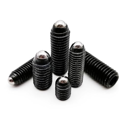1/5/10/20 Stück M2.5 M3 M4 M5 M6 M8 M10 M12 M16 Stahl der Güteklasse 12.9 Sechskant-Innensechskant-Federkugel-Druckkolben-Stellschraube(4mm,M2.5 5pcs) von SAPIIKEF