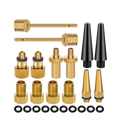1 Set Premium-Ventiladapter aus Messing, Fahrradreifen-Ventiladapter, Ballpumpennadel, Adapter-Kit als Aufblasgeräte und Zubehör(2) von SAPIIKEF