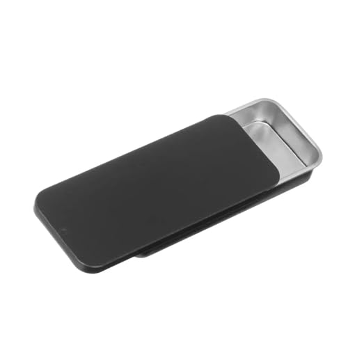 1 Stück rechteckige Leere Mini-Blechdose aus Metall Weißblech Push Candy Pillendosen Behälter Jar Scharnierbehälter(Light Silver) von SAPIIKEF