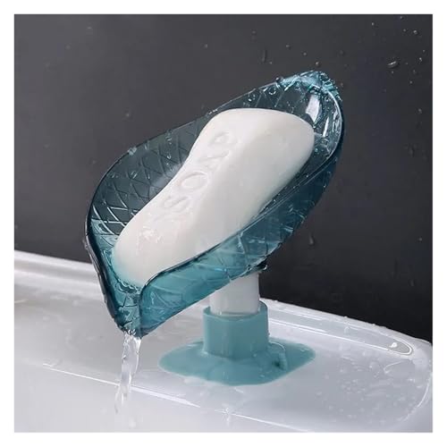 1 stücke Blattförmige Saugnapf Ablauf Toilette Seifenkiste Seifenschale Lagerung Rack Perforierte Toilette Seifenhalter(Light Green) von SAPIIKEF