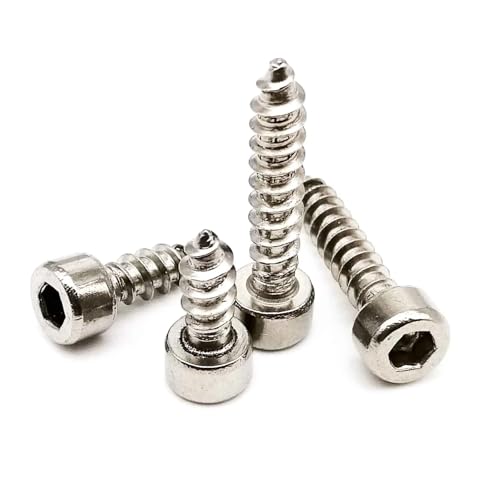 10/20/50/100 Stück M2 M2.6 M3 M3.5 M4 M5 M6 304 Edelstahl Sechskant Innensechskant Kopf Lautsprecher Holz selbstschneidende Schraube(10mm,50pcs M3.5) von SAPIIKEF