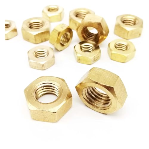 10/200 Stück DIN934 M1 M1.2 M1.4 M1.6 M2 M2.5 M3 M4 M5 M6 M8 M10 M12 Sechskantmutter aus massivem Messing und Kupfer, hohe Qualität(200pcs M1.2 silvery) von SAPIIKEF