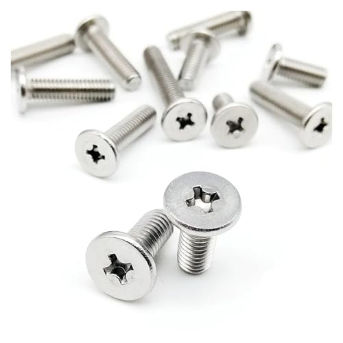10/25 Stück CM M1.4 M1.6 M2 M2.5 M3 M4 M5 M6 304 Edelstahl Kreuz Ultradünne ultradünne flache Waferkopfschraube(5mm,M2.5 25pcs) von SAPIIKEF